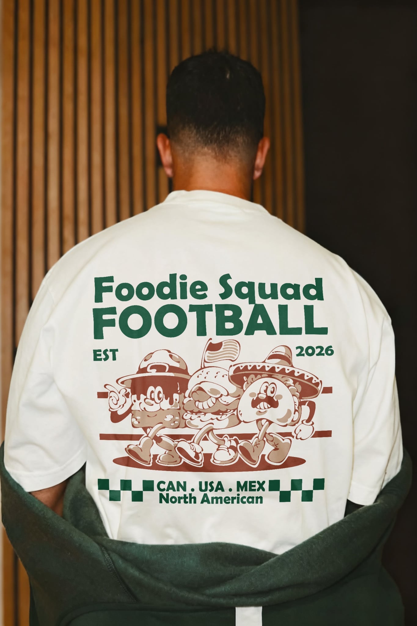 Foodie Squad Football 2026 T-Shirt | USA Mexico Canada Mascot Tee | Retro Streetwear Graphic Shirt | World Soccer Fan Gift