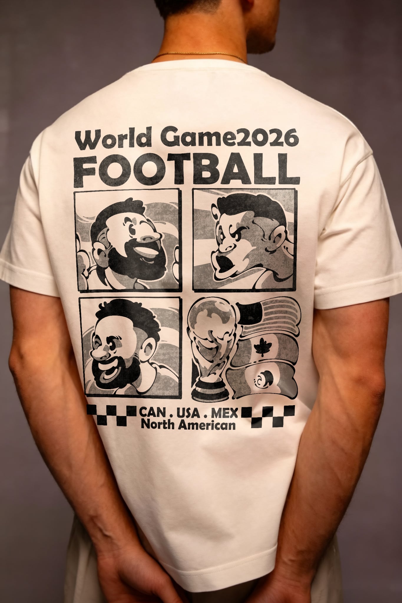 World Cup 2026 Messi Ronaldo Neymar Last World Cup Football T-Shirt Canada USA Mexico