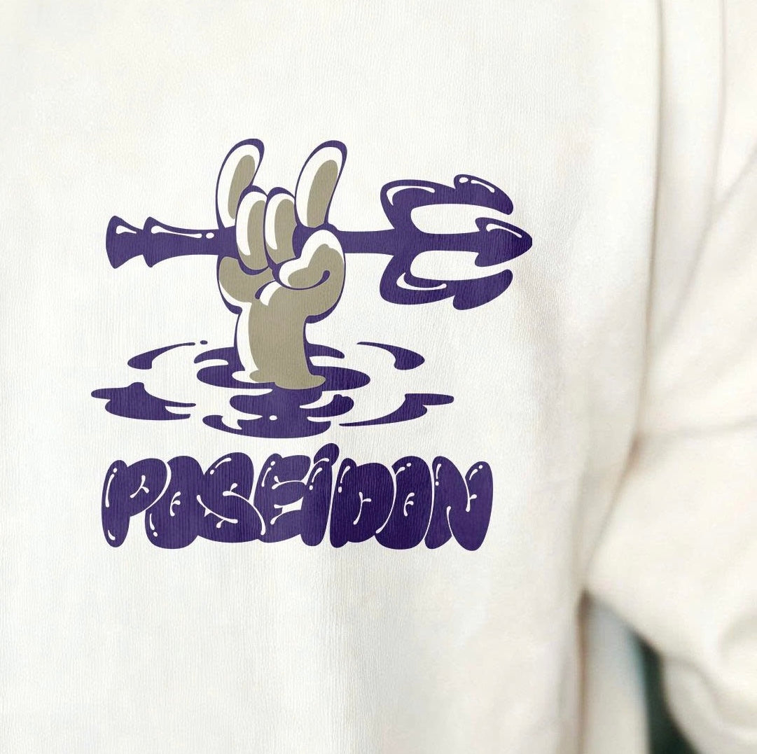 Funny Beach Graphic Tee, Poseidon Vacation Shirt